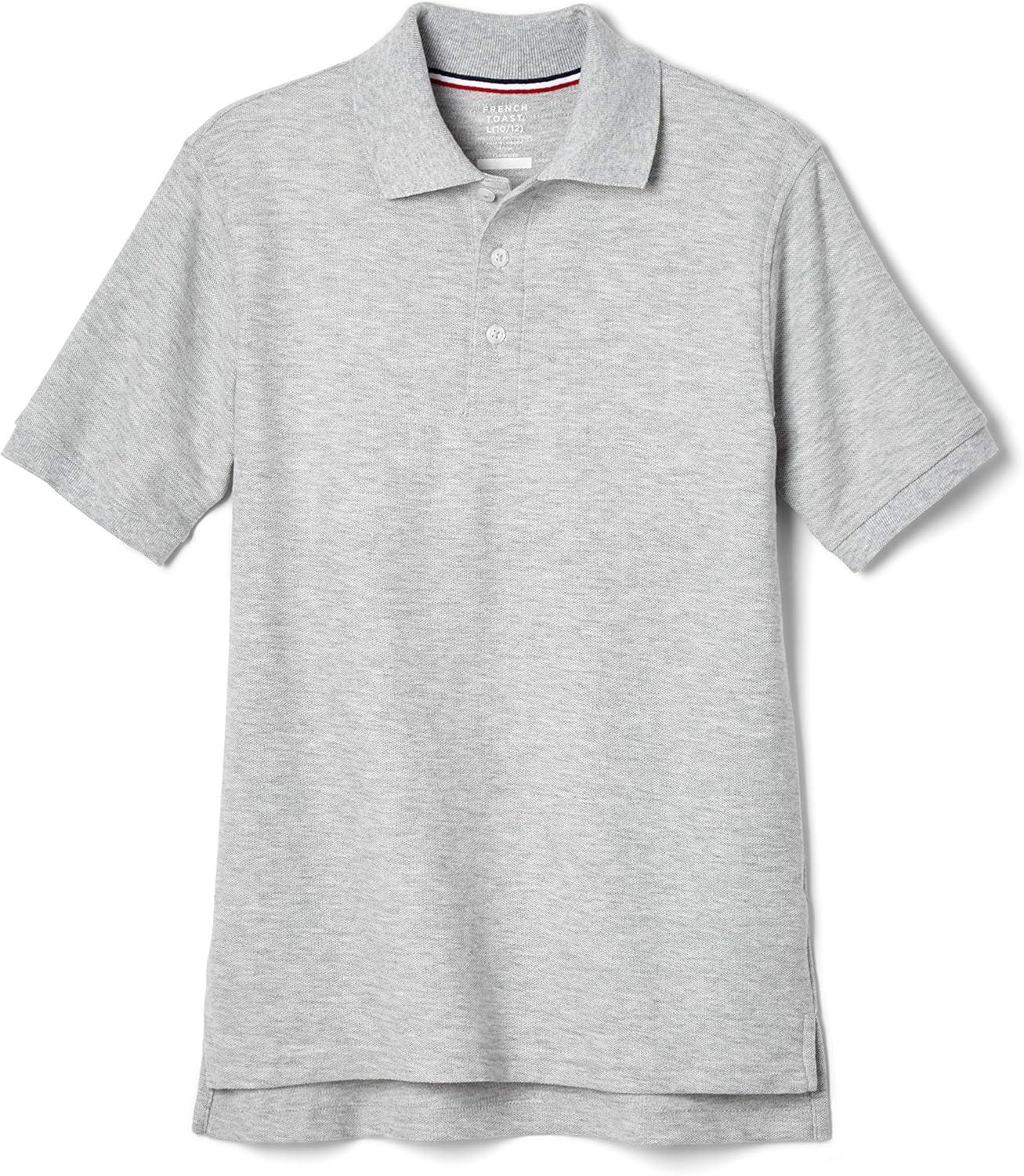 French Toast Unisex Adult Pique Polo (Standard & Husky)(Heather Gray)