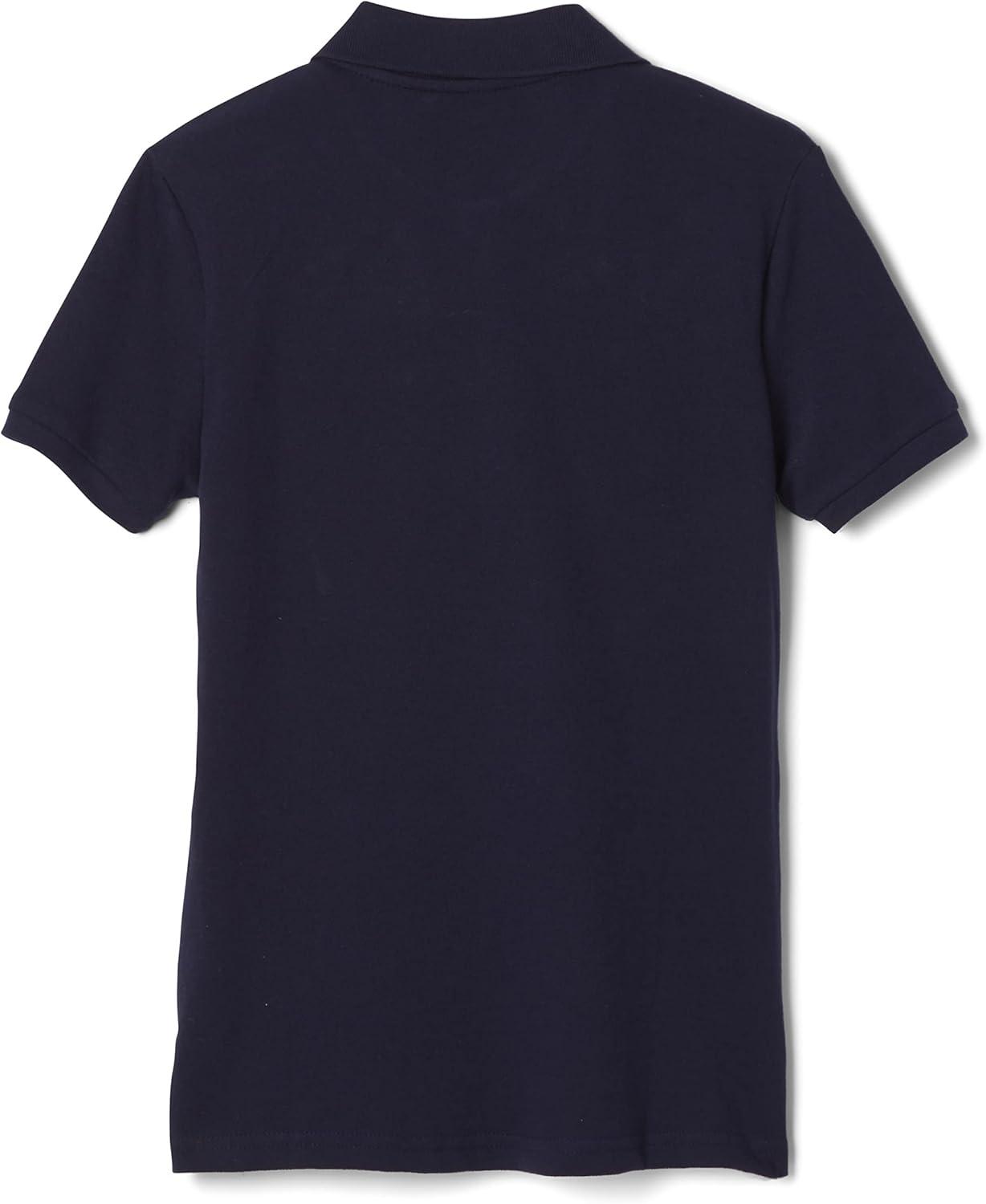 French Toast Women’s Cotton Blend Stretch Pique Short Sleeve Polo Shirt(Navy)
