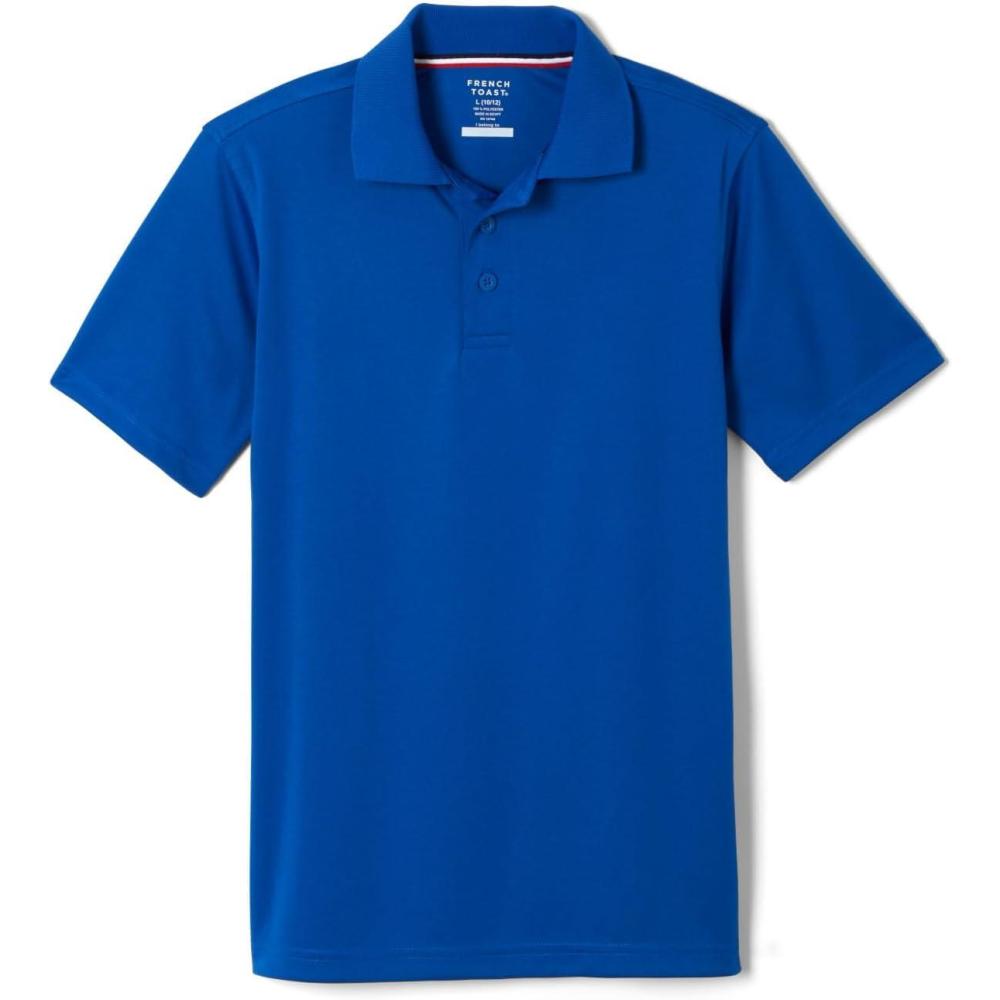 French Toast Unisex Adult Moisture Wicking Sport Polo(Royal Blue)