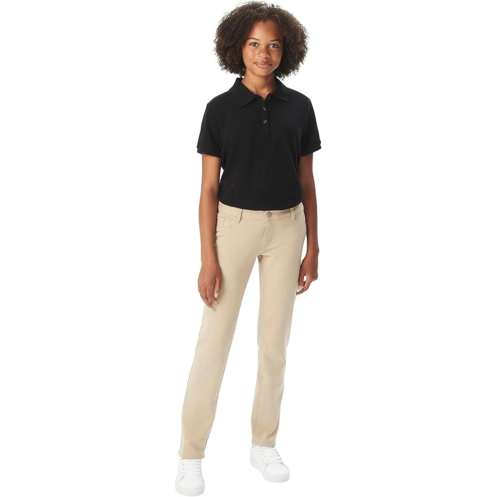 French Toast Women’s Junior’s Skinny Fit Stretch Ponte Pant(Khaki)