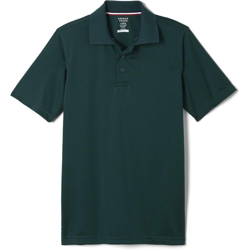 French Toast Unisex Adult Moisture Wicking Sport Polo(Hunter Green)