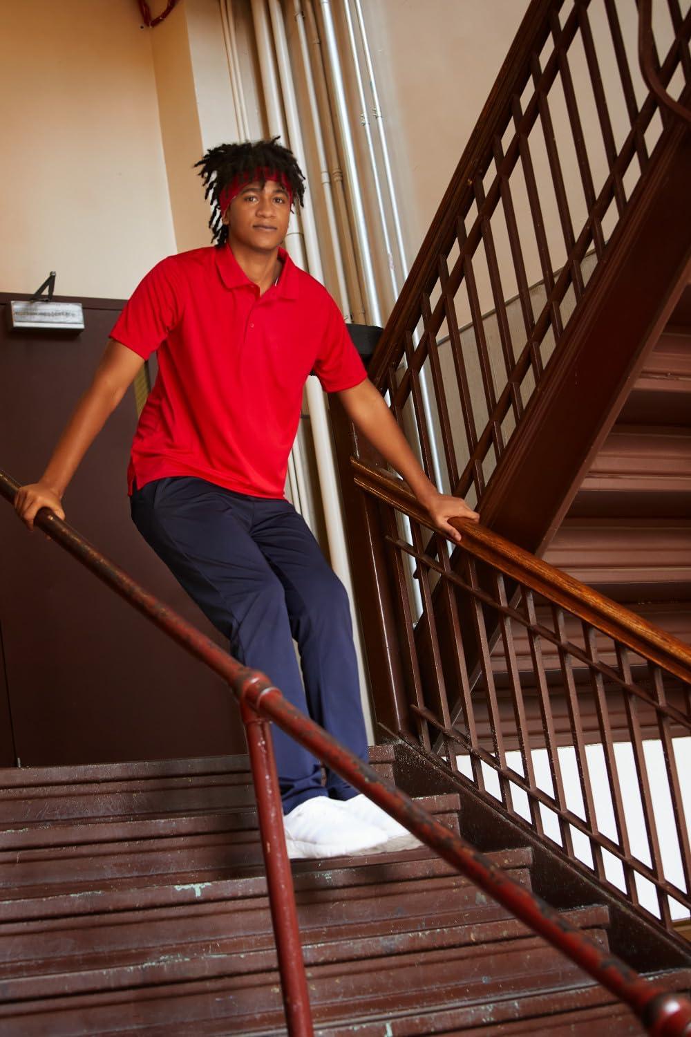 French Toast Unisex Adult Moisture Wicking Sport Polo(Red)
