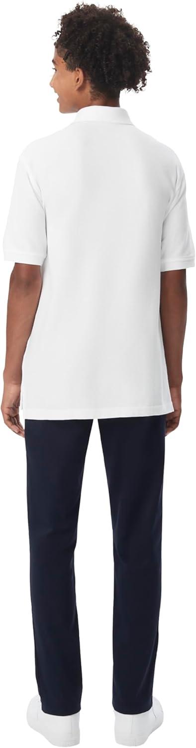 French Toast Boys’ Short Sleeve Pique Polo T-Shirt(White)