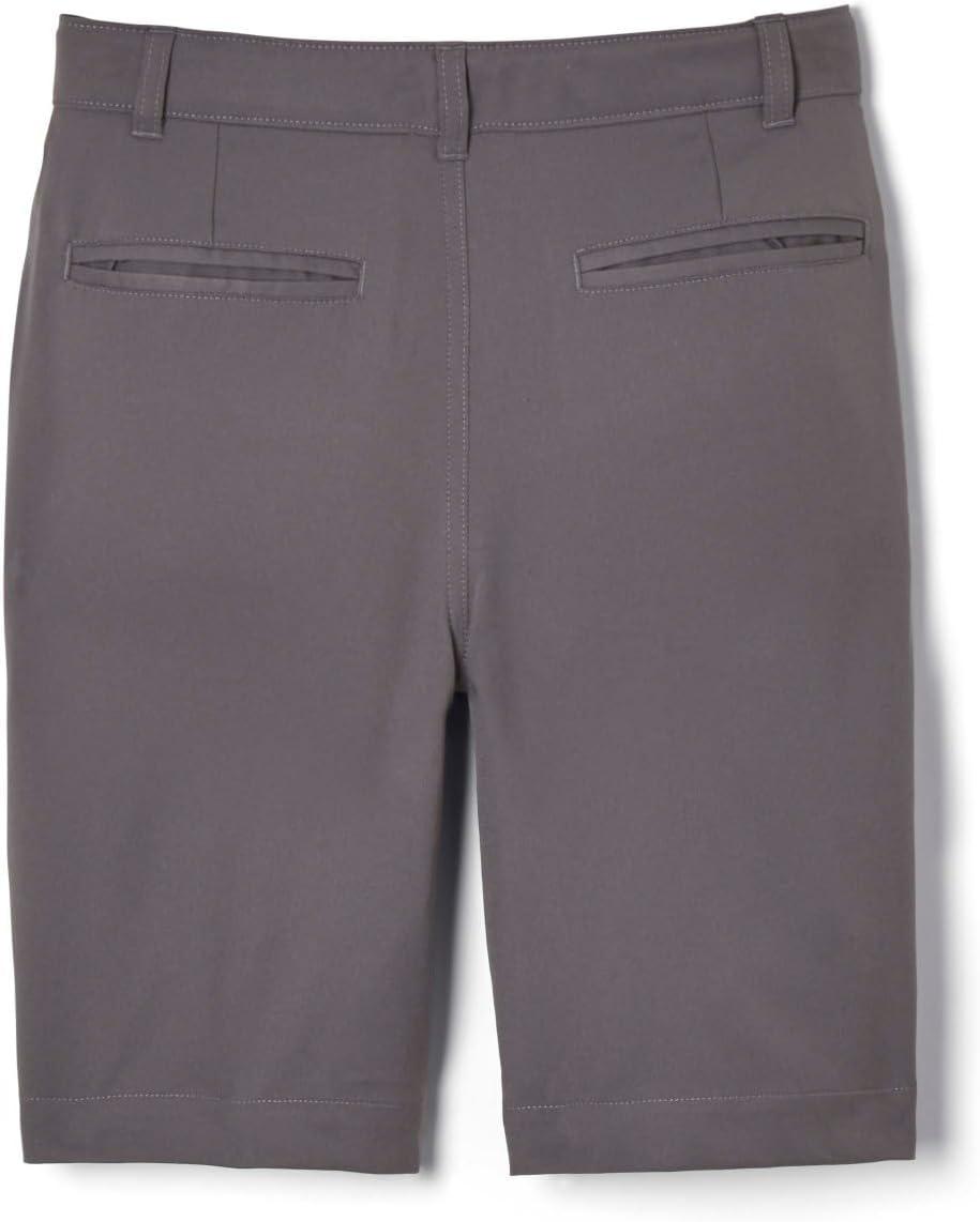 French Toast Men’s Moisture Wicking Flat Front Stretch Microfiber Performance Short(Grey)