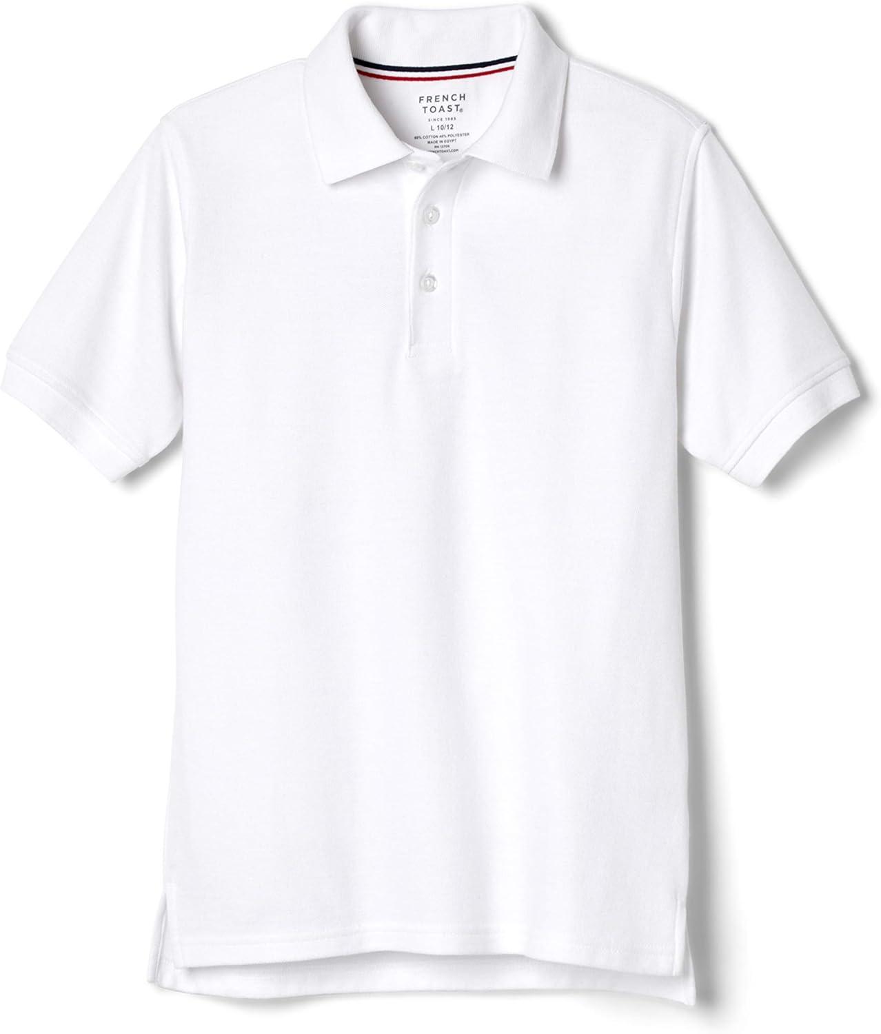 French Toast Unisex Adult Pique Polo (Standard & Husky)(White)