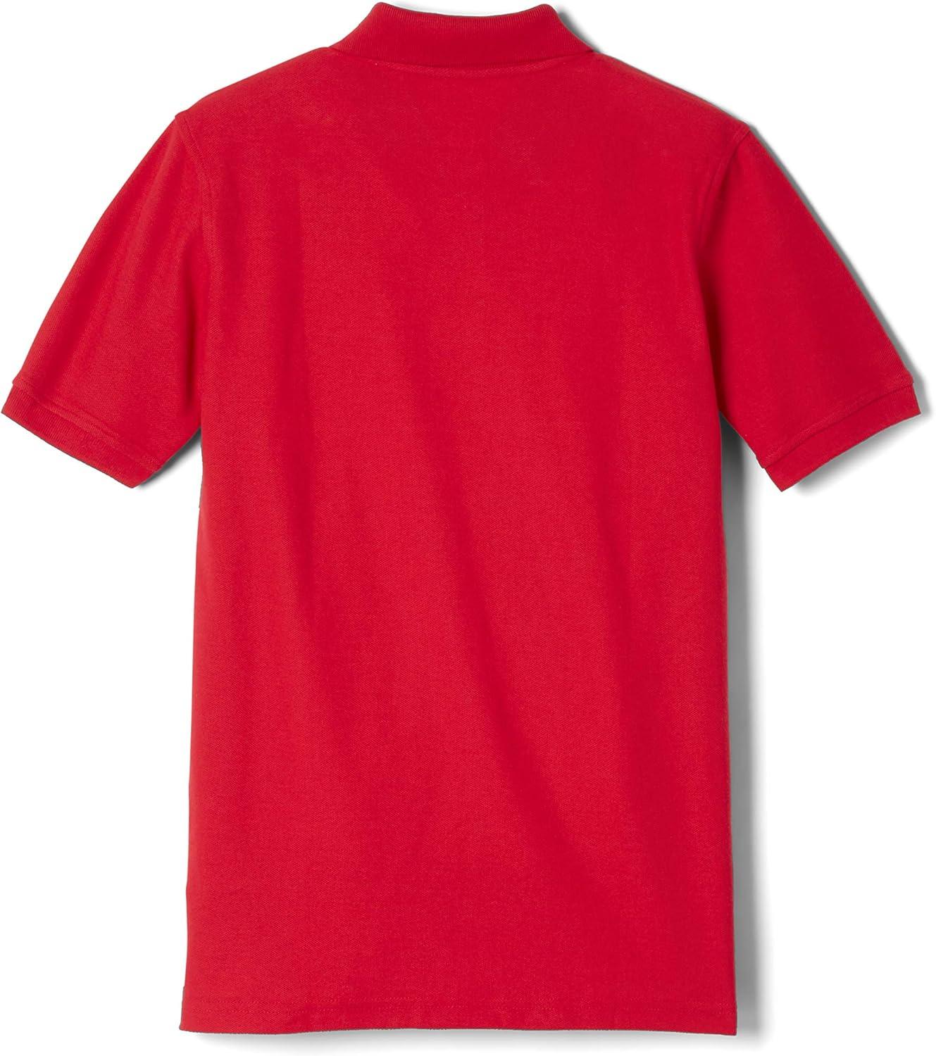 French Toast Boys’ Short Sleeve Pique Polo T-Shirt(Red)