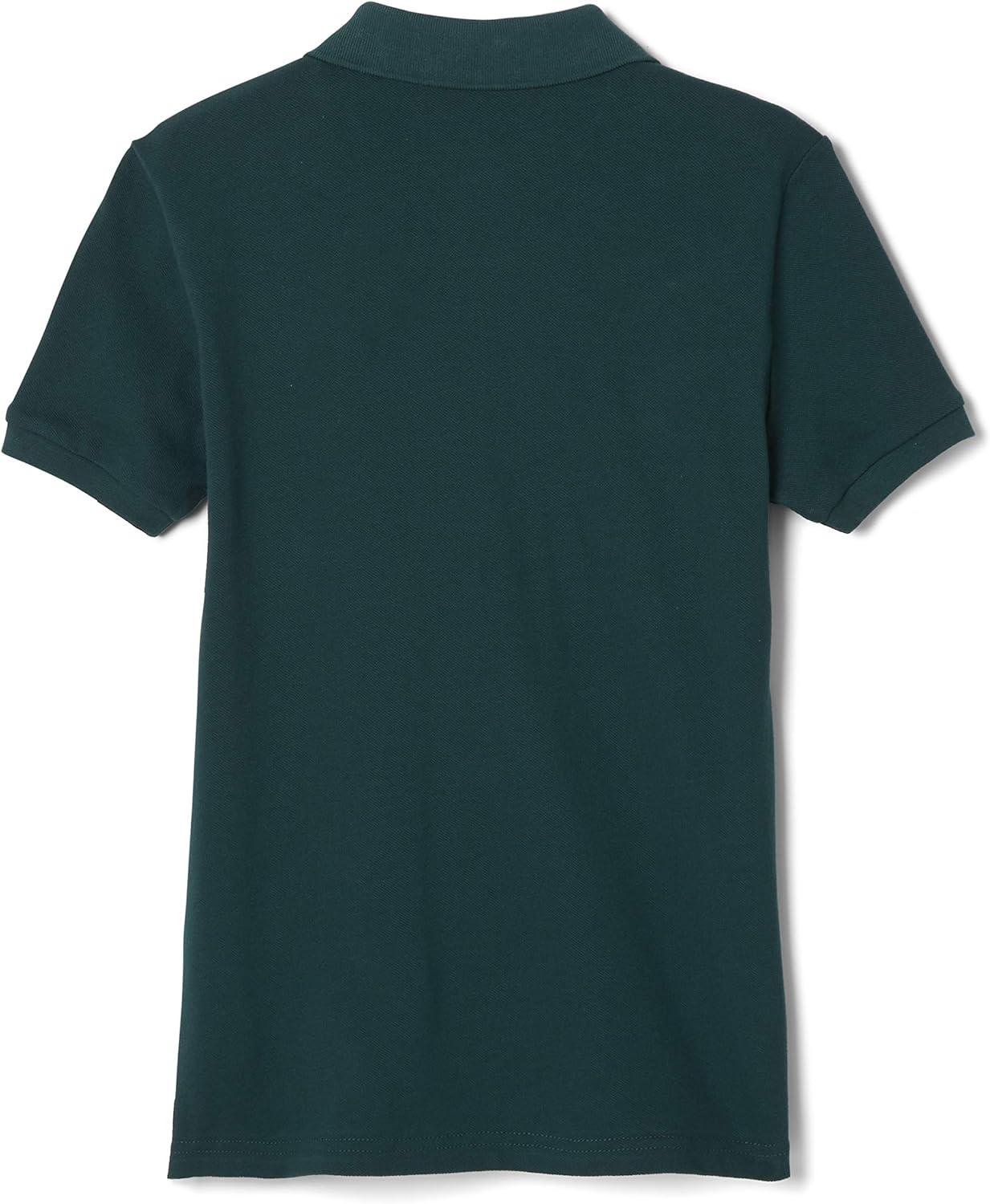 French Toast Women’s Cotton Blend Stretch Pique Short Sleeve Polo Shirt(Hunter Green)