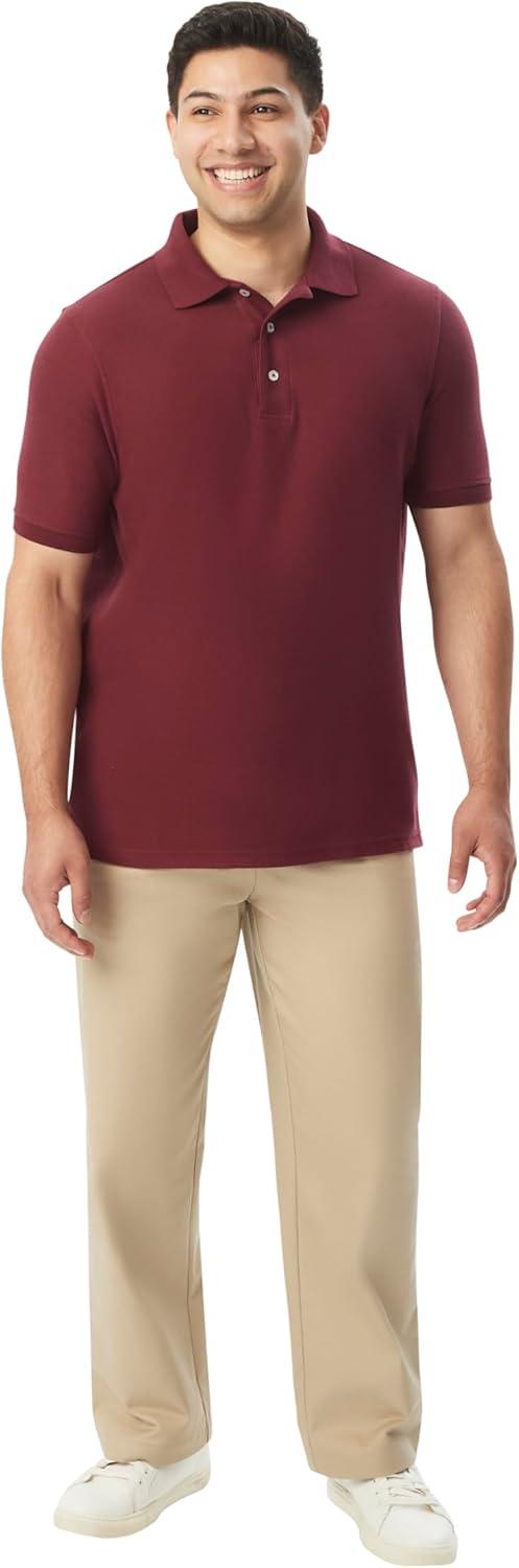 French Toast Unisex Adult Pique Polo (Standard & Husky)(Burgundy)