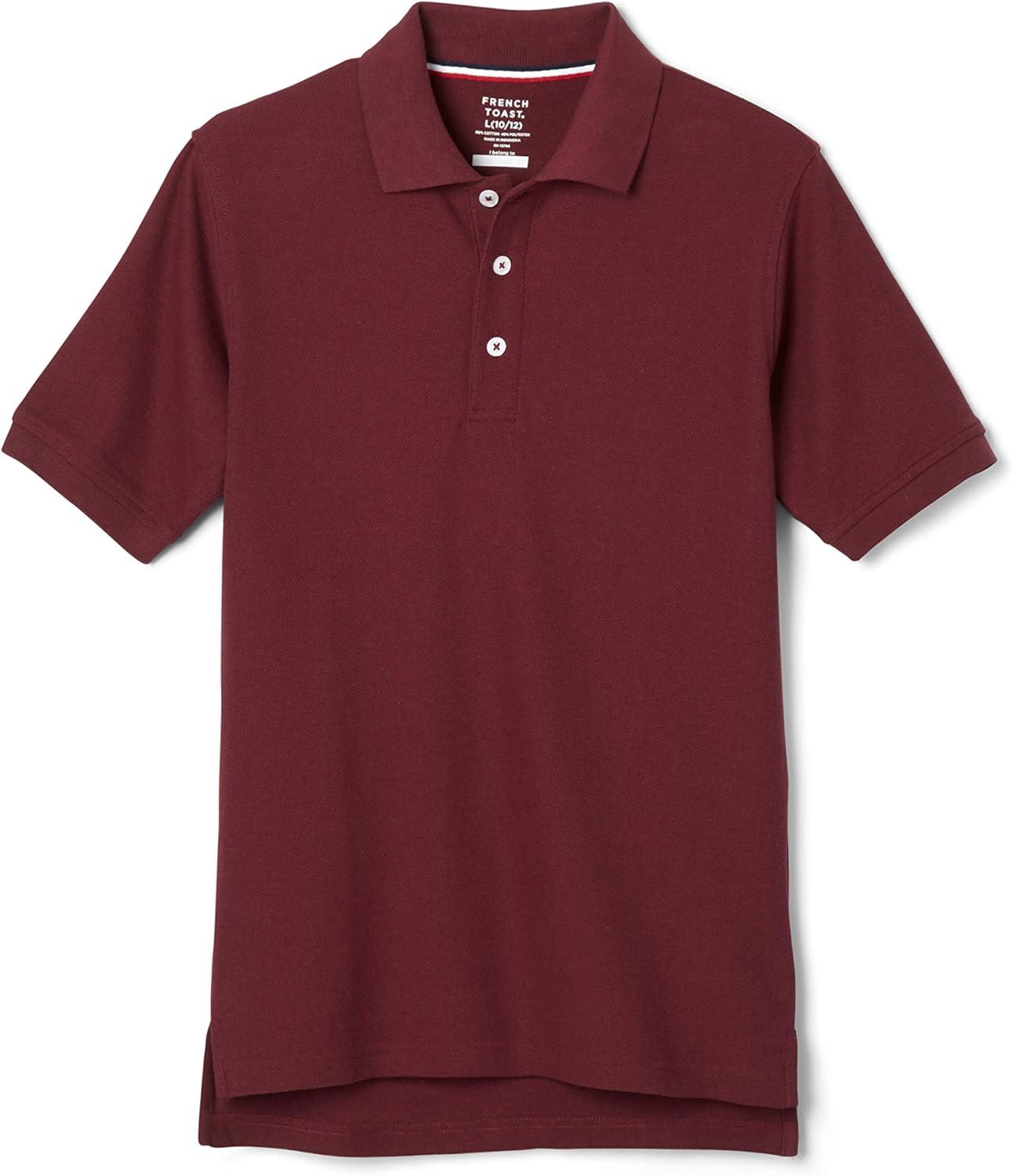 French Toast Unisex Adult Pique Polo (Standard & Husky)(Burgundy)