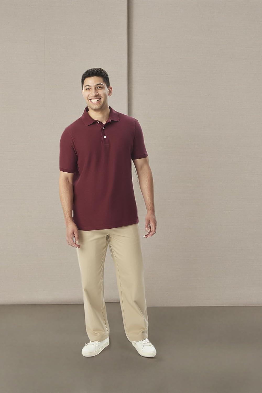 French Toast Unisex Adult Pique Polo (Standard & Husky)(Burgundy)