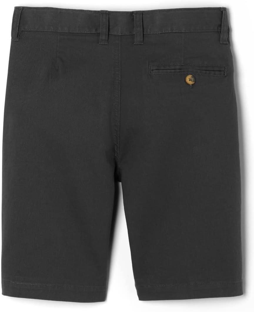 French Toast Boys’ Flat Front Stretch Short(Black)