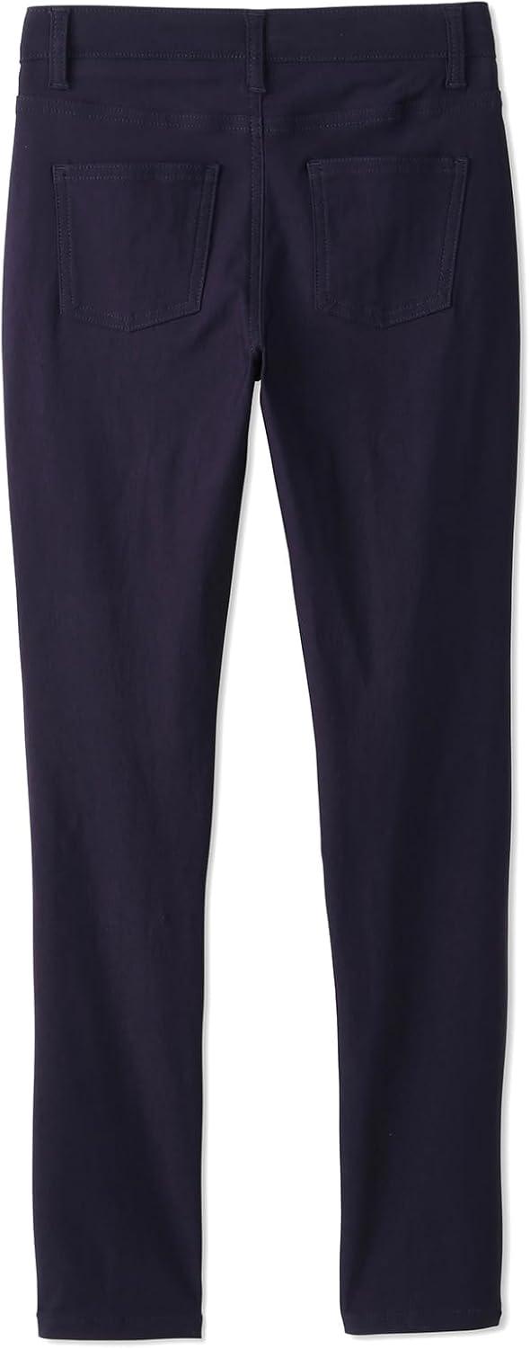 French Toast Women’s Super Stretch Skinny Uniform Pants with Pockets(Navy Blue)