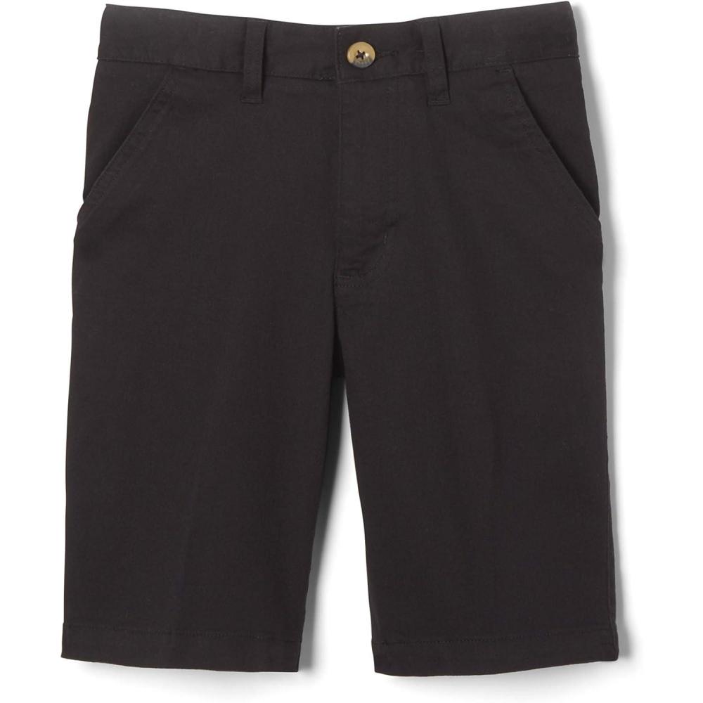 French Toast Boys’ Flat Front Stretch Short(Uniform Black)