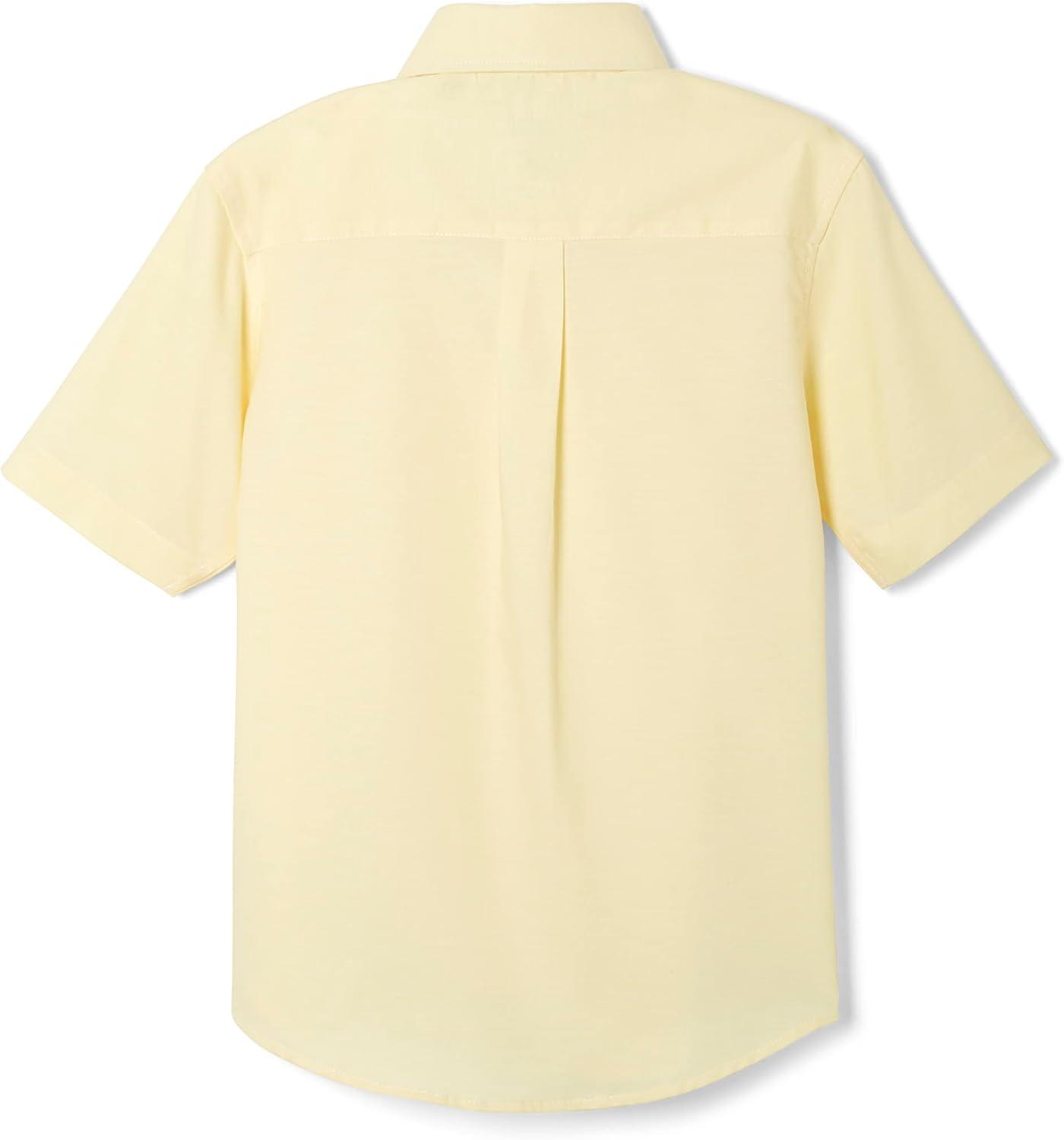 French Toast Little Boys’ Short Sleeve Oxford Dress Shirt(Yellow)