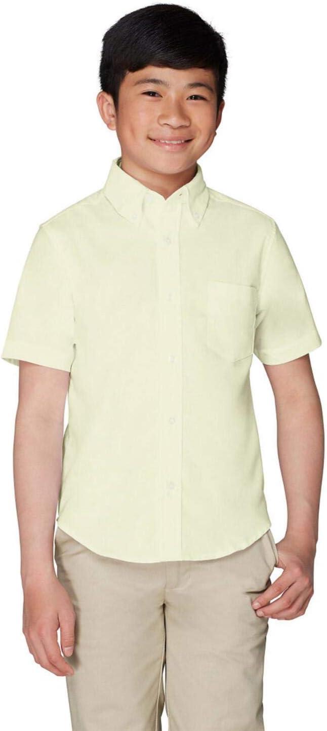 French Toast Little Boys’ Short Sleeve Oxford Dress Shirt(Yellow)
