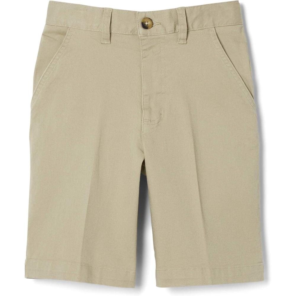 French Toast Boys’ Flat Front Stretch Short(Khaki)