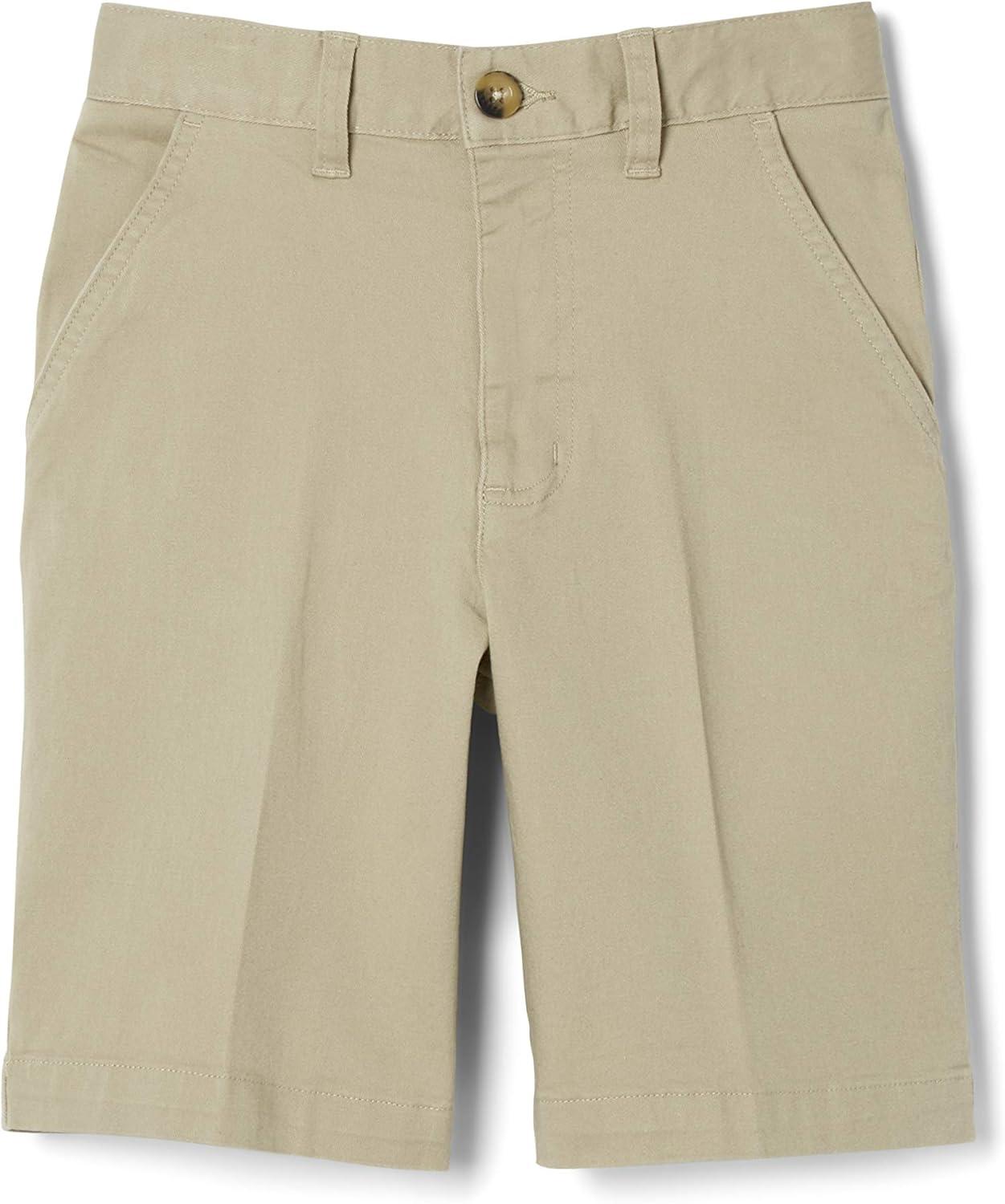 French Toast Boys’ Flat Front Stretch Short(Khaki)