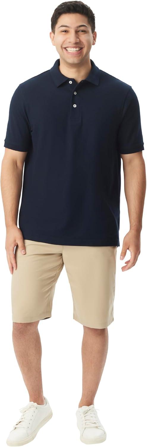 French Toast Boys’ Short Sleeve Pique Polo T-Shirt(Navy)