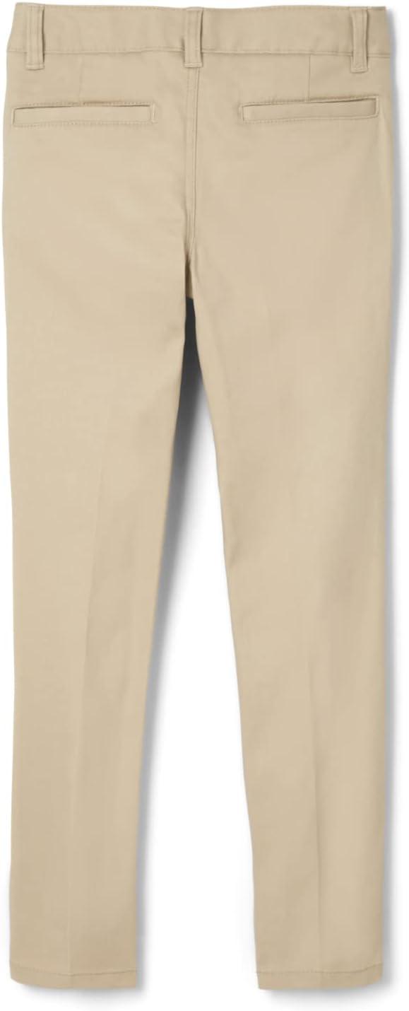 French Toast Girls Adjustable Waist Stretch Twill Skinny Pant (Standard & Plus)(Khaki)