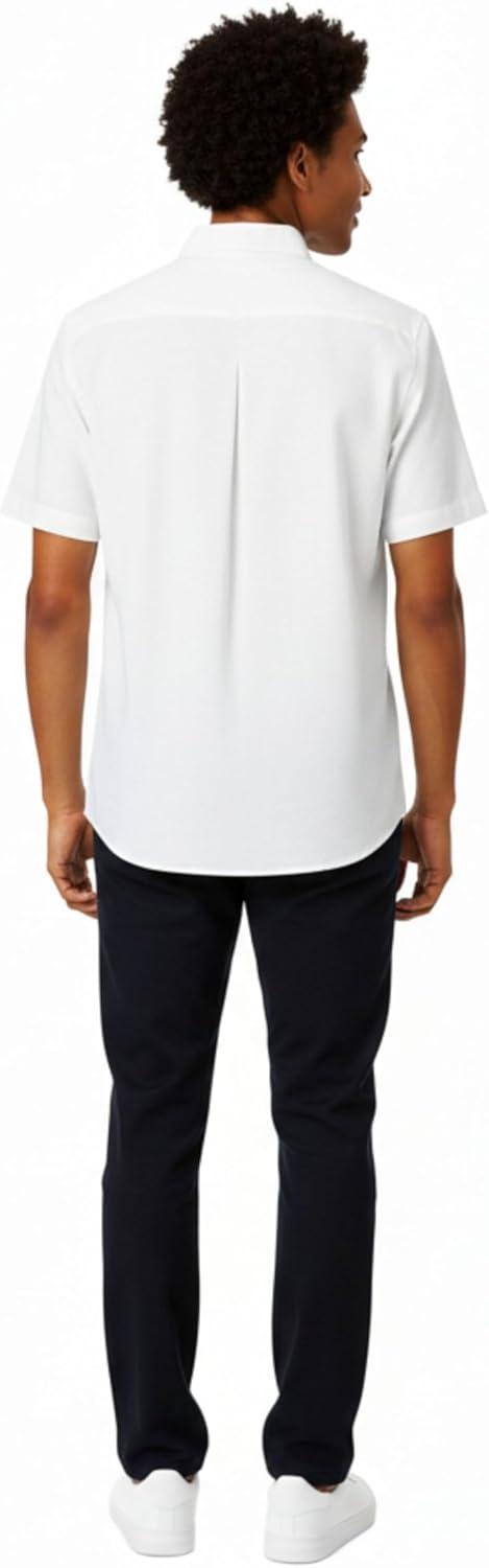 French Toast Boys Short Sleeve Classic Poplin Dress Shirt(White)