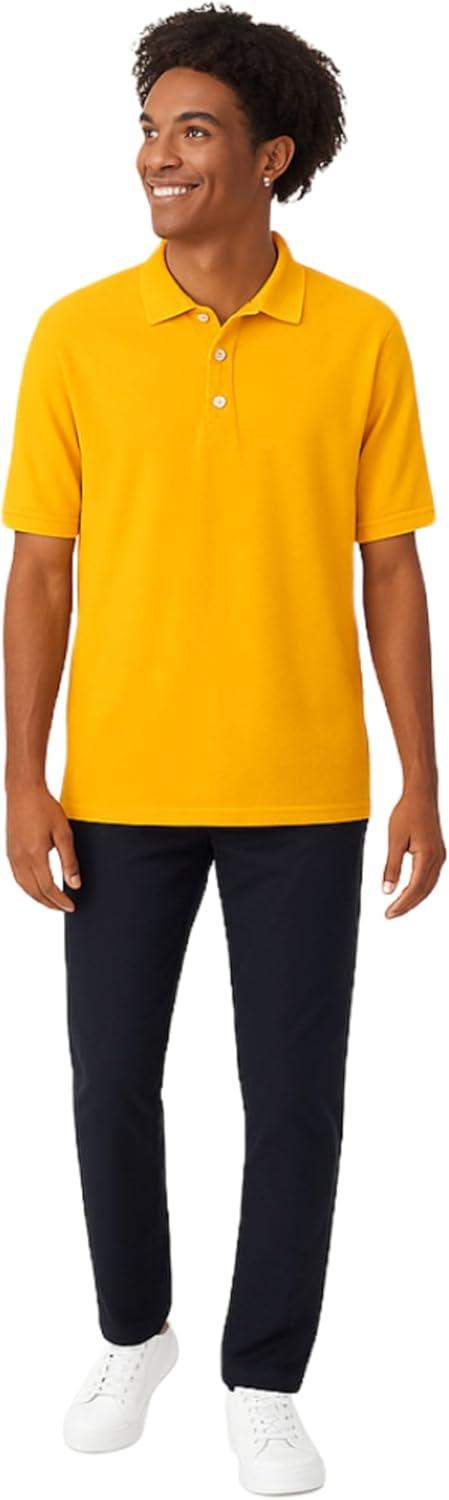 French Toast Unisex Adult Pique Polo (Standard & Husky)(Gold)