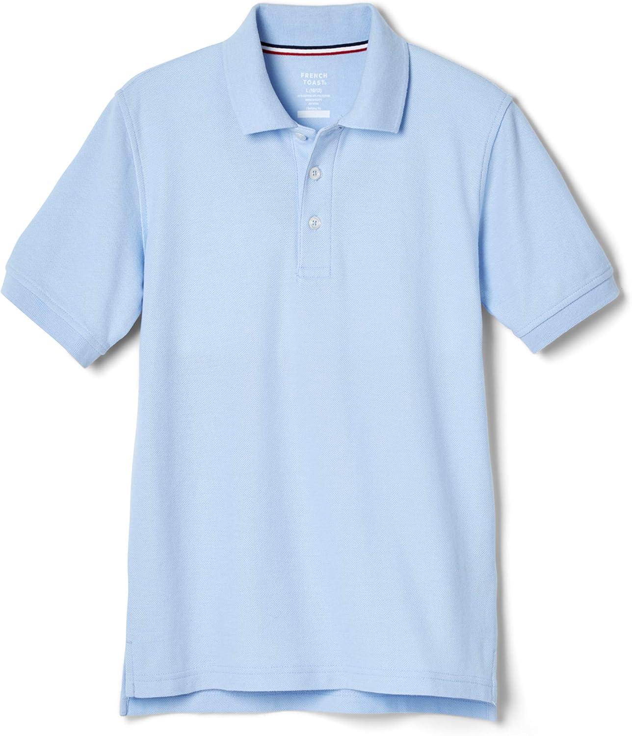 French Toast Unisex Adult Pique Polo (Standard & Husky)(Light Blue)