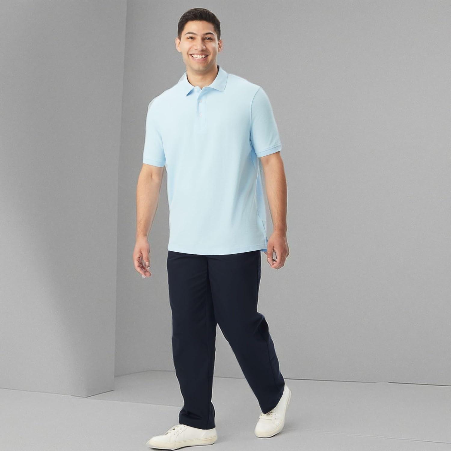 French Toast Unisex Adult Pique Polo (Standard & Husky)(Light Blue)