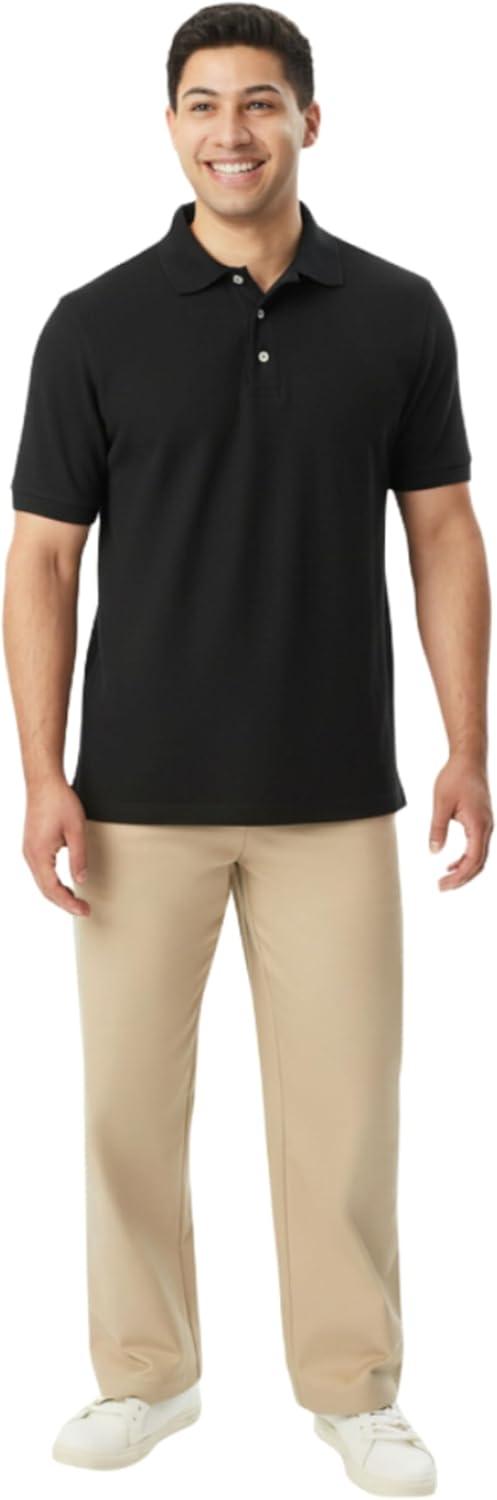 French Toast Unisex Adult Pique Polo (Standard & Husky)(Black)