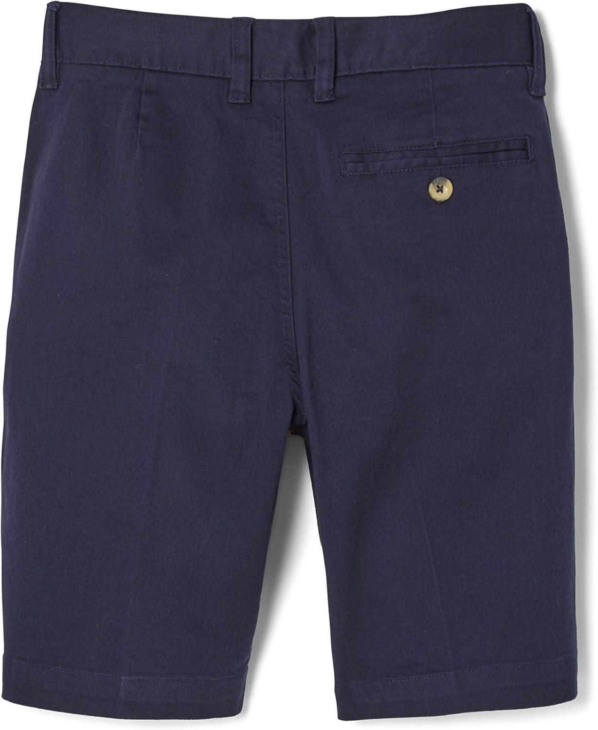 French Toast Boys’ Flat Front Stretch Short(Navy)