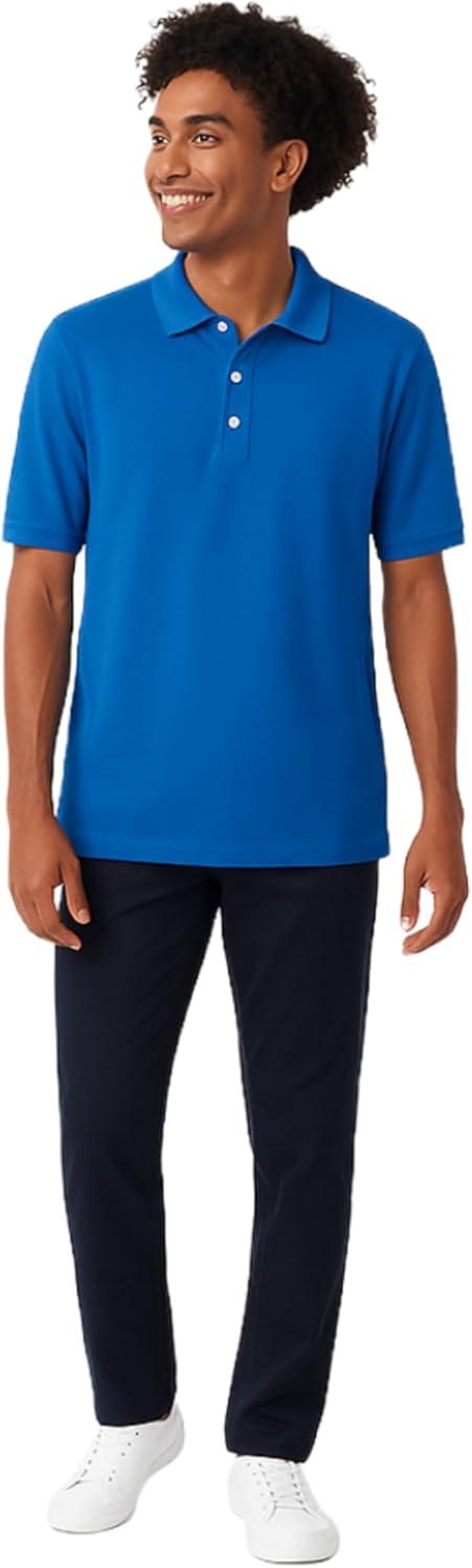 French Toast Unisex Adult Pique Polo (Standard & Husky)(Royal)