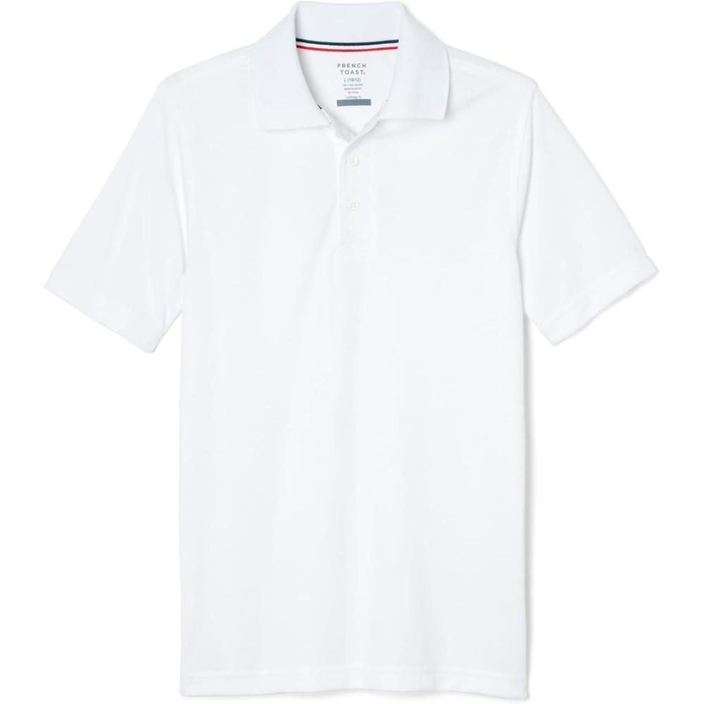 French Toast Unisex Adult Moisture Wicking Sport Polo(White)