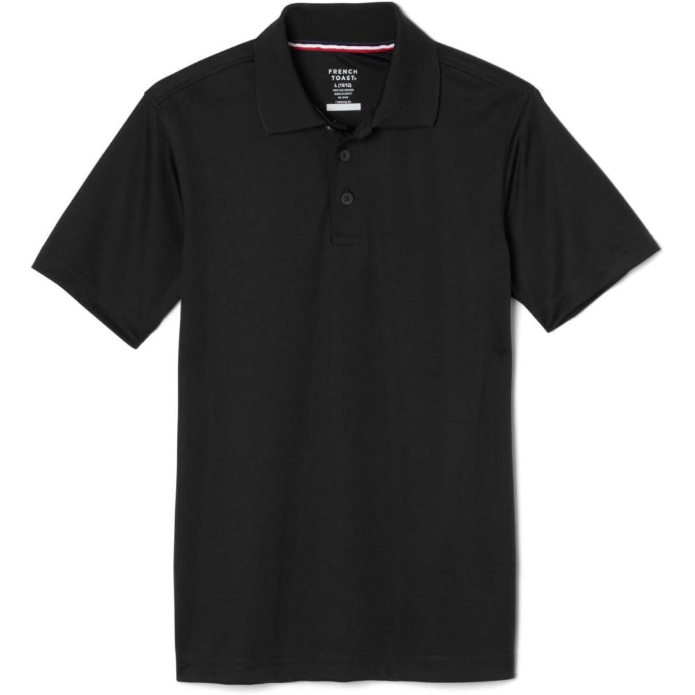 French Toast Unisex Adult Moisture Wicking Sport Polo(Black)
