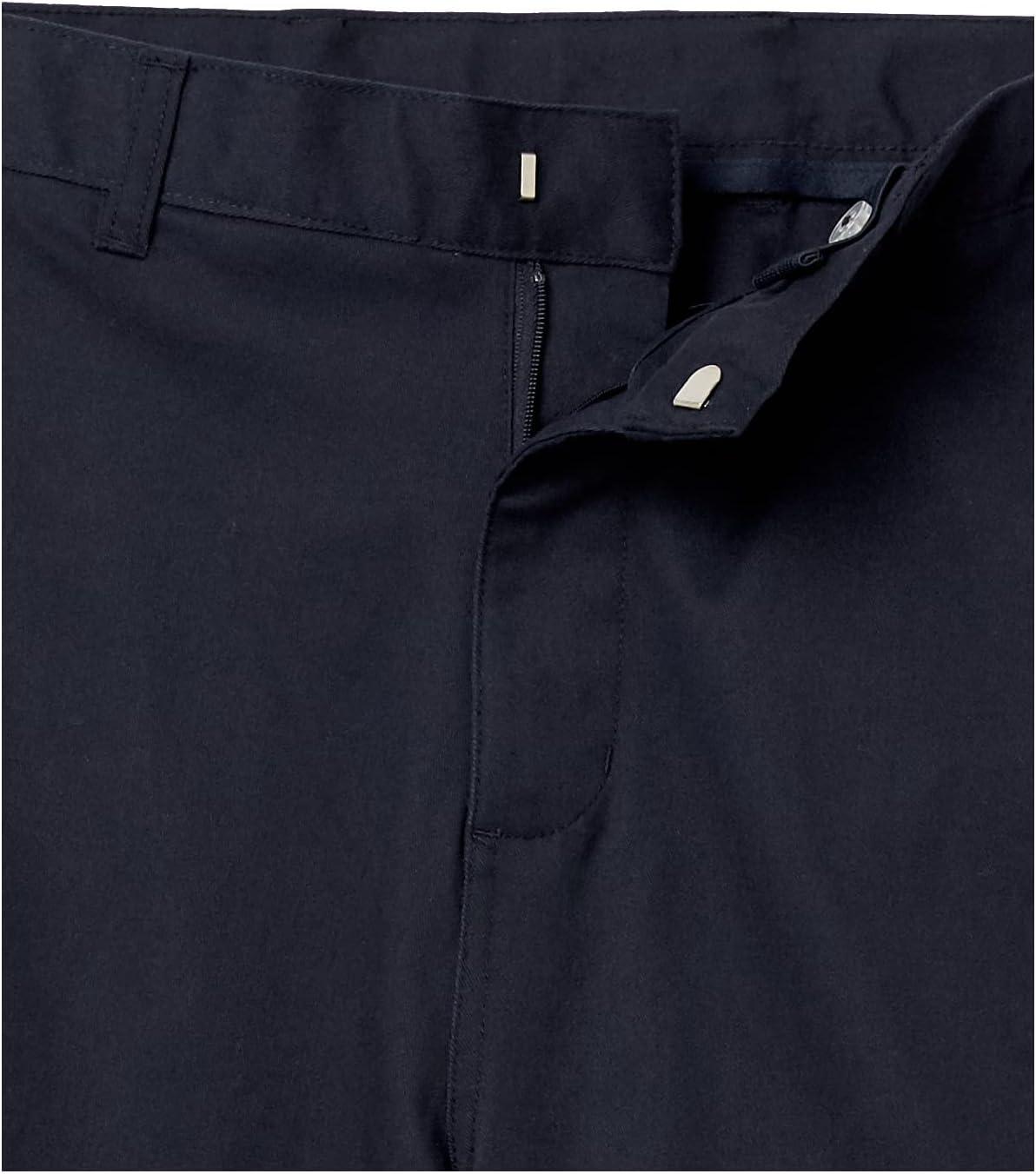 French Toast Men’s Flat Front Stretch Twill Short(Navy)