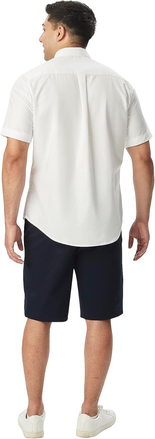 French Toast Little Boys’ Short Sleeve Oxford Dress Shirt(White)