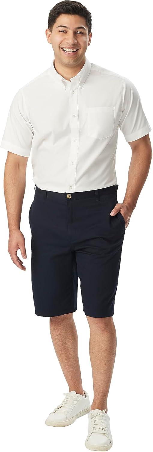 French Toast Little Boys’ Short Sleeve Oxford Dress Shirt(White)
