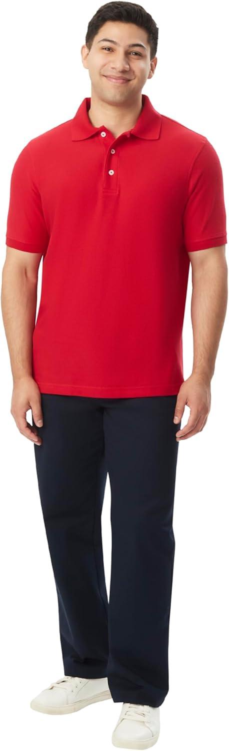 French Toast Unisex Adult Pique Polo (Standard & Husky)(Red)