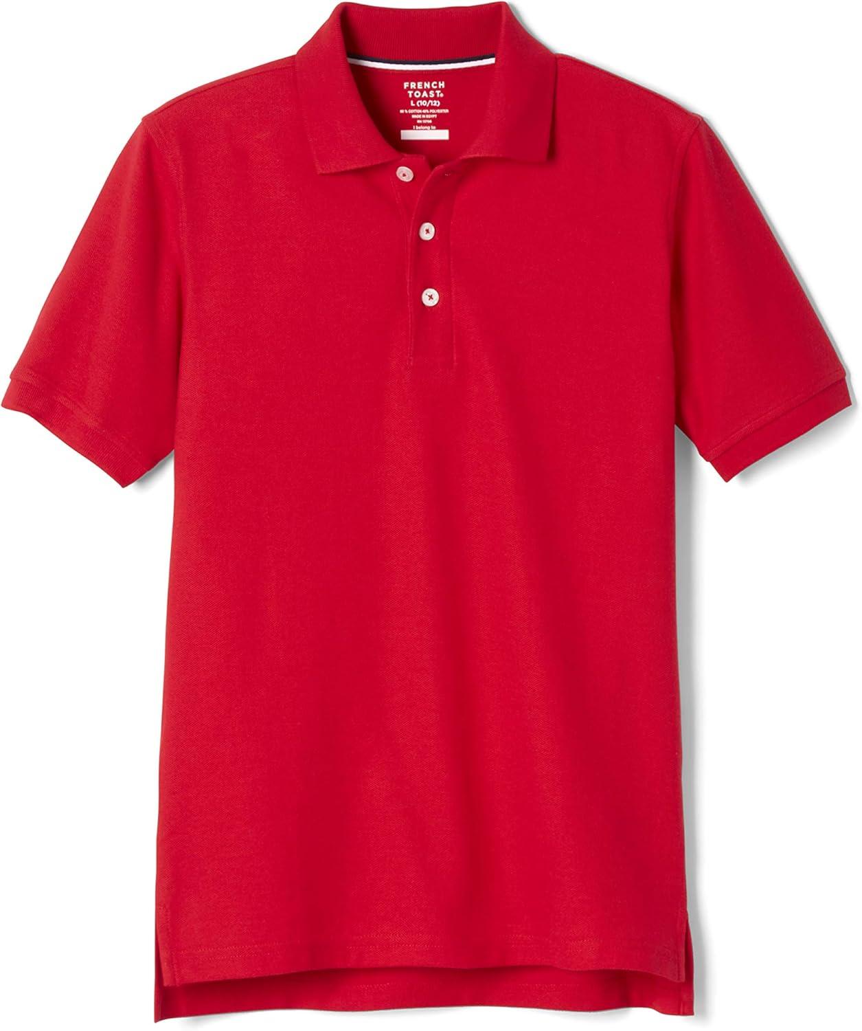 French Toast Unisex Adult Pique Polo (Standard & Husky)(Red)