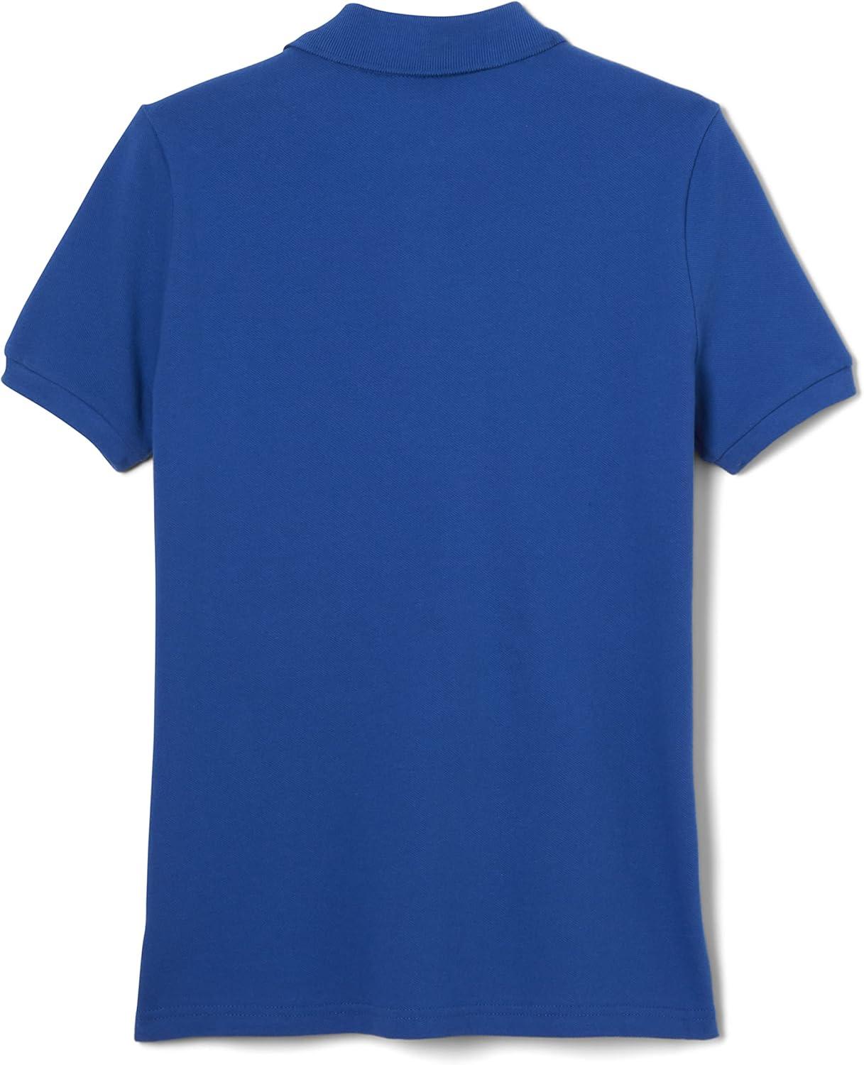 French Toast Women’s Cotton Blend Stretch Pique Short Sleeve Polo Shirt(Royal)