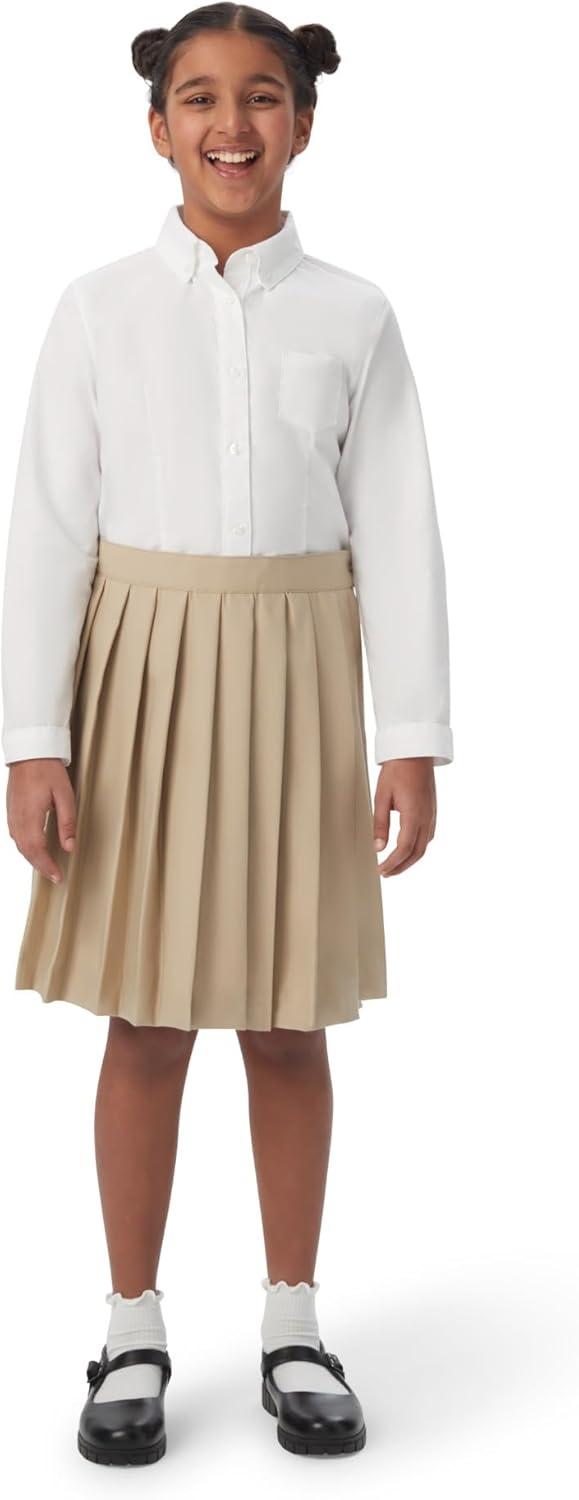 French Toast Girls’ Pleated Skirt(Khaki)