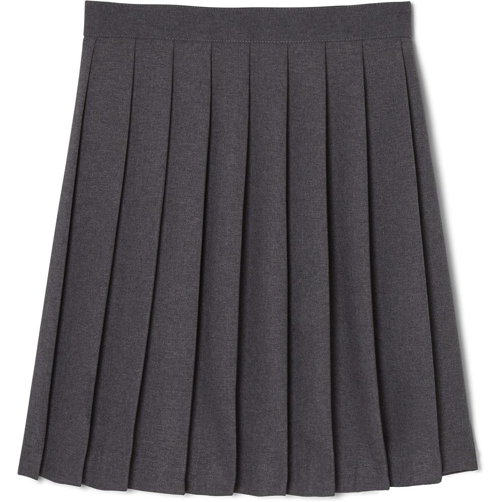 French Toast Girls’ Pleated Skirt(Heather Gray)
