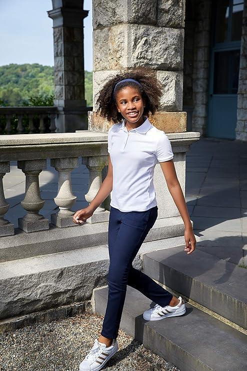 French Toast Girls’ Slim Fit Stretch Twill Pant(Navy)