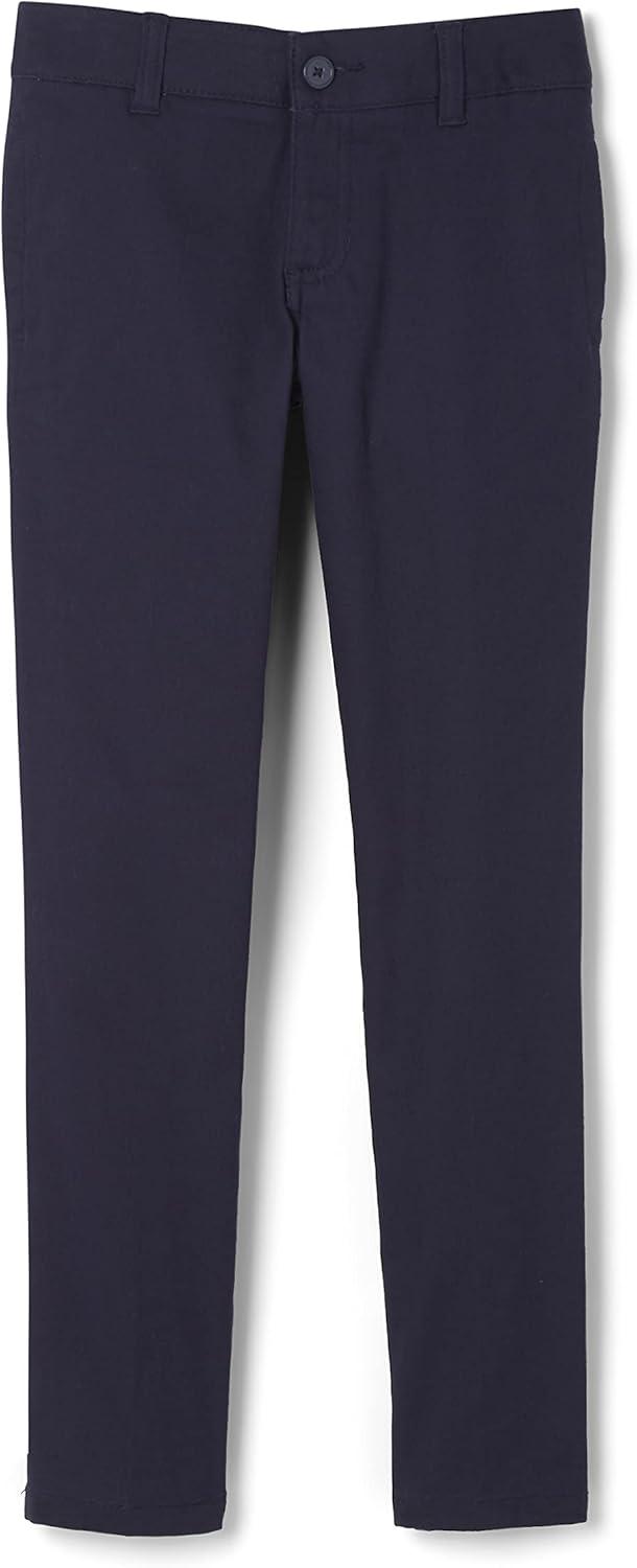 French Toast Girls’ Slim Fit Stretch Twill Pant(Navy)