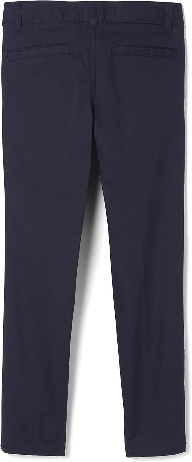 French Toast Girls’ Slim Fit Stretch Twill Pant(Navy)