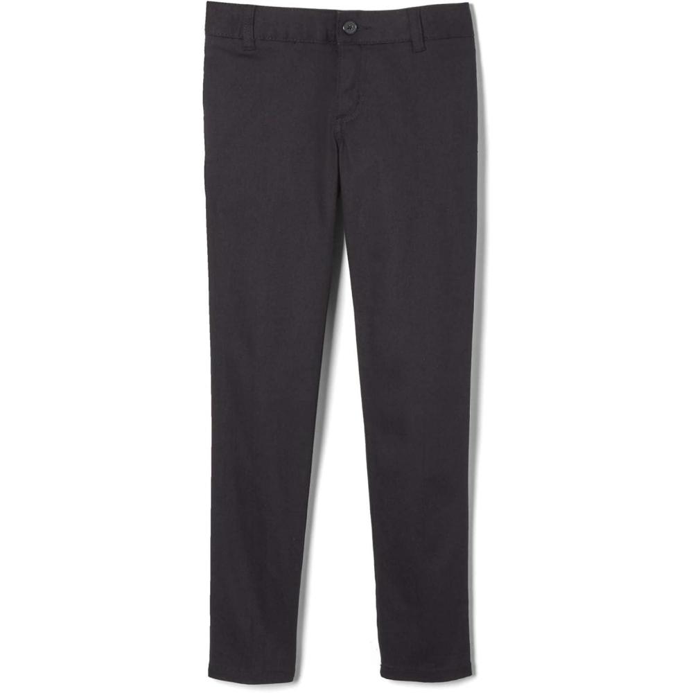 French Toast Girls’ Slim Fit Stretch Twill Pant(Black)