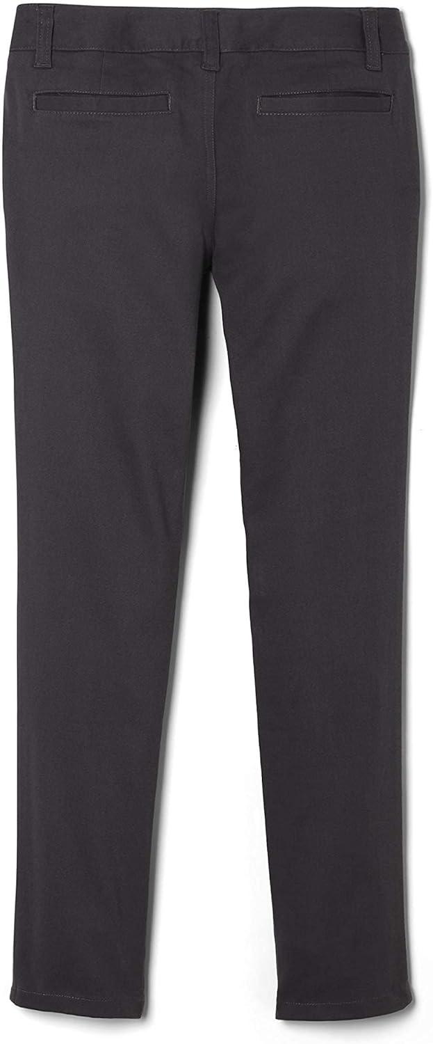 French Toast Girls’ Slim Fit Stretch Twill Pant(Black)