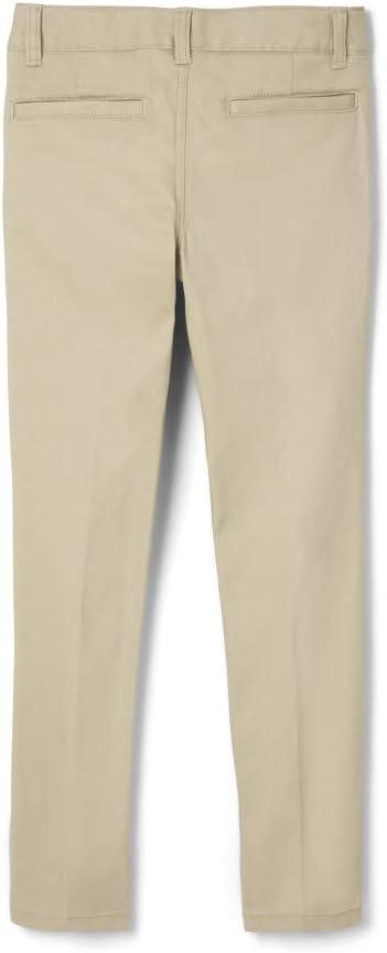 French Toast Girls’ Slim Fit Stretch Twill Pant(Khaki)
