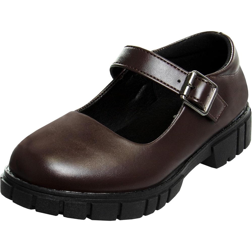 French Toast Girls Round Toe Ankle Strap Maryjane School Shoes Toddler/Little Kid/Big Kid(Brown)
