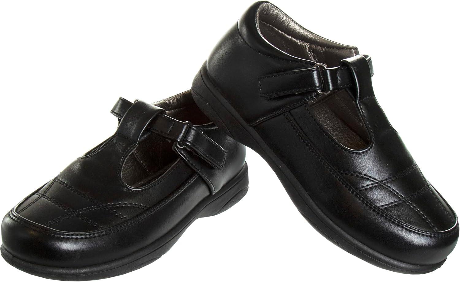 French Toast Girls Mary Jane Shoes Uniform Ballet Flats Dress School Shoes for Girls Size Toddler, Little Kid, Big Kid, Adult(Black Lined)