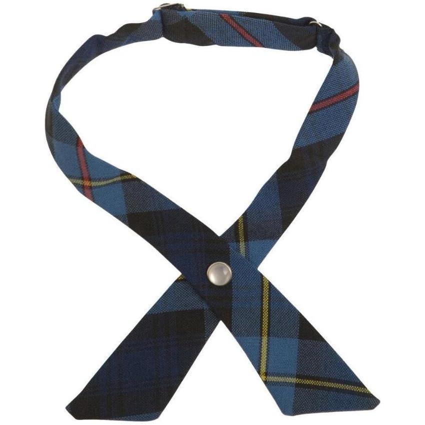 French Toast Girls’ Adjustable Cross Tie Plaid(Blue & Red Plaid)