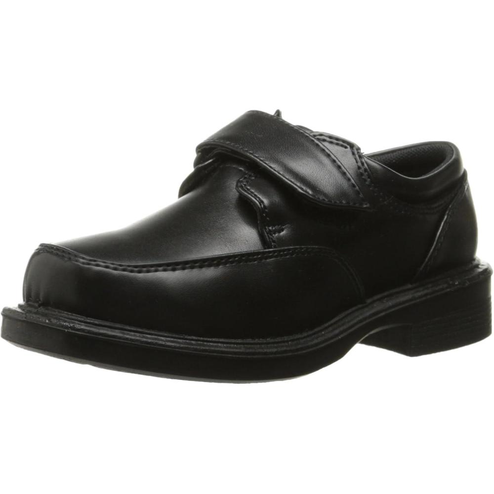 French Toast Boys Shoes – Kids Oxford School Uniform Loafer Church Dress Shoes Slip-On Faux-Leather (Toddler-Big Kid) (Black)(Black)